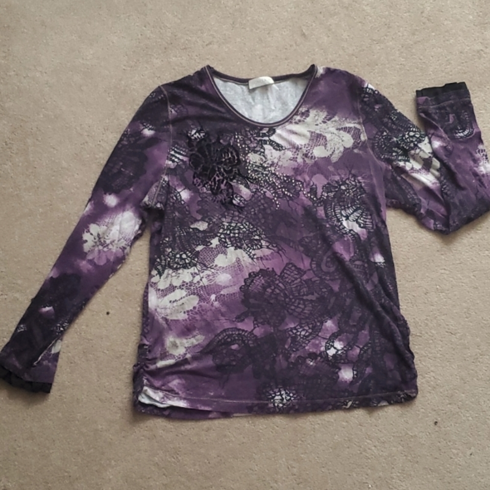 Bonita Purple/Multi-coloured Long-sleeved Shirt